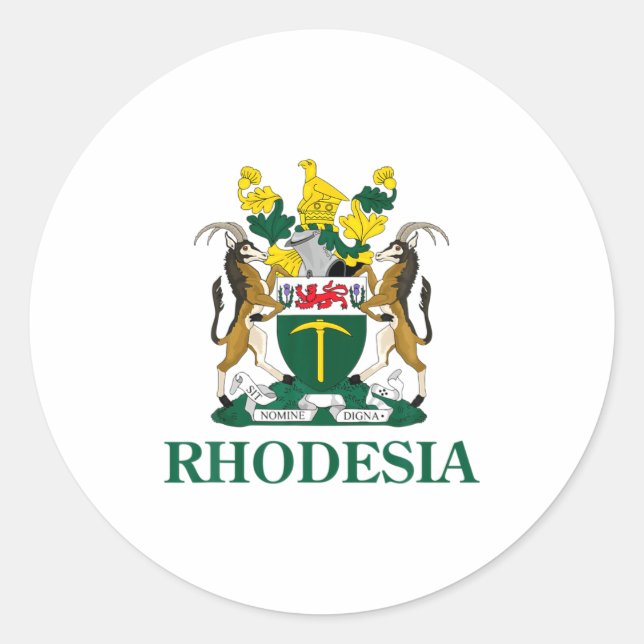 Adesivo Rhodesia Coat Of Arms Zimbabwe Funny South Africa  (Frente)