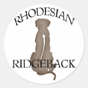 Adesivo Rhodesian de assento Ridgeback com texto