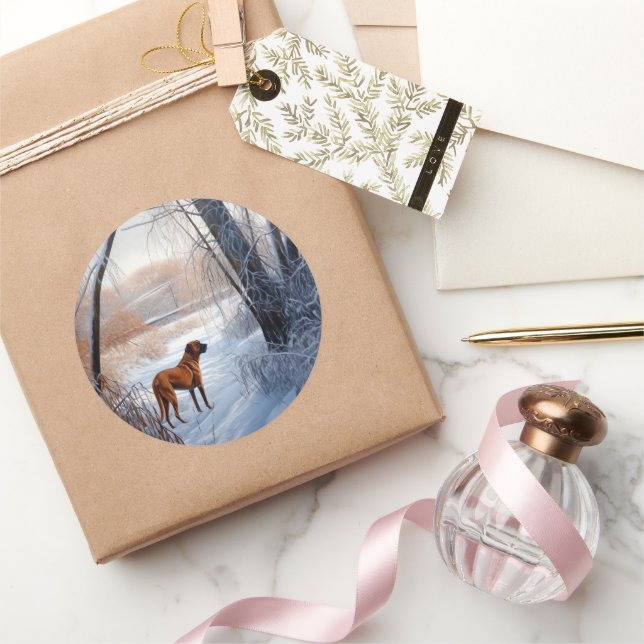 Adesivo Rhodesian Ridgeback Deixe Nevar Natal (Presentear)