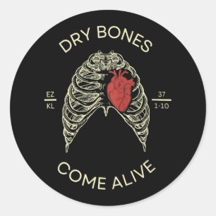 Adesivo Rib Cage Bones Secos Vêm Vivos Bíblia Verso Christ