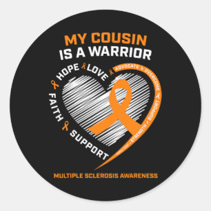 Adesivo Ribbon Sra. Warrior Cousin Multiple Sclerosis Awar
