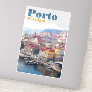 Adesivo Ribeira e Rio Douro. Porto, Portugal.
