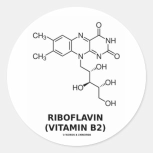 Adesivo Riboflavina (Vitamina B2) Molécula Química