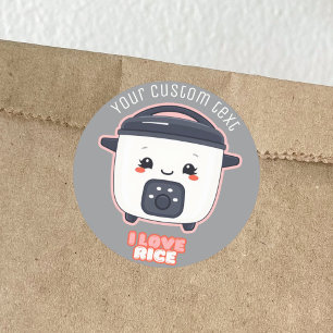 Adesivo Ricecoker fofo eu adoro fogão de arroz