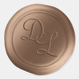 Adesivo Rich Bronze 2 - Letra Monograma Cera-Cola