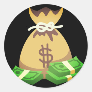 Adesivo Rich Vibes   Bolsa de Money Emoji
