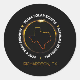 Adesivo Richardson Total Eclipse Solar 2024 abril 04.08.24