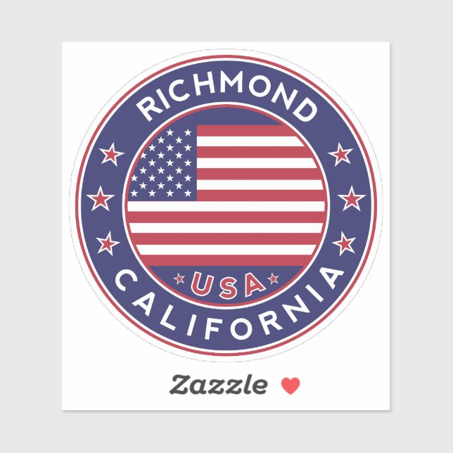 Adesivo Richmond Califórnia, Richmond (Folha)
