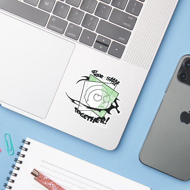 Adesivo RICK AND MORTY™ | Organize sua vida! (Notebook com iPhone)