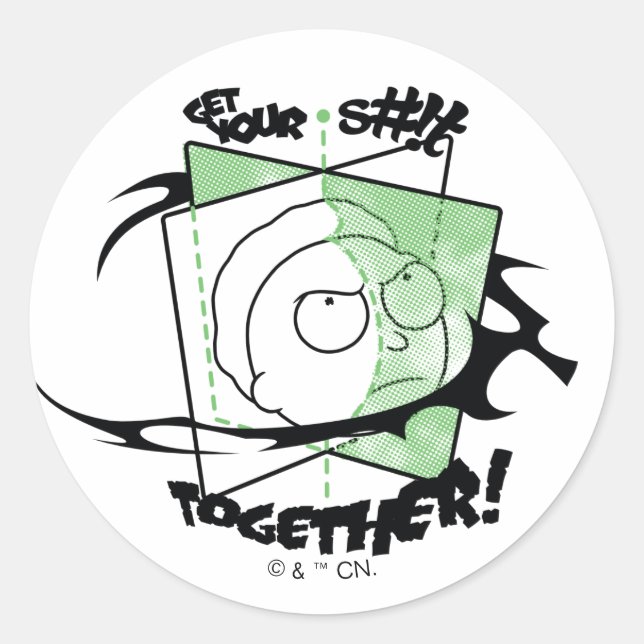 Adesivo RICK AND MORTY™ | Organize sua vida! (Frente)