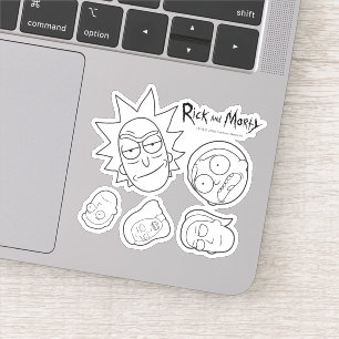 Adesivo RICK E MORTY™  Padrão de Cabeça da Família Sm