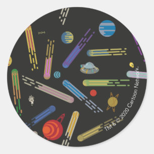 Adesivo RICK E MORTY™ Padrão de Cometa Espacial Exterior