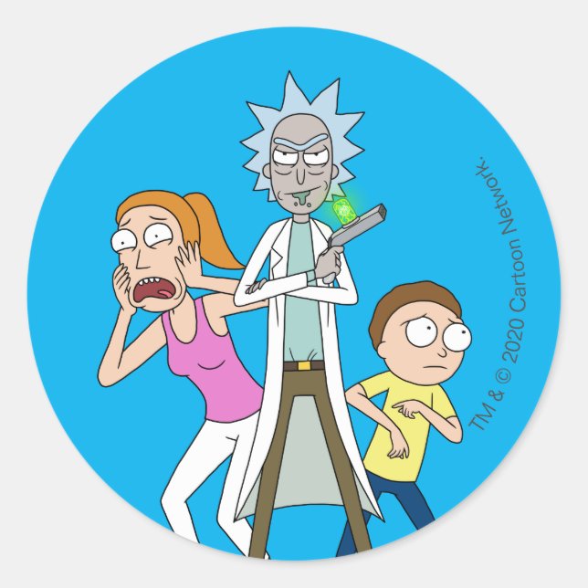 Adesivo RICK E MORTY™ | Rick, Morty e Verão (Frente)