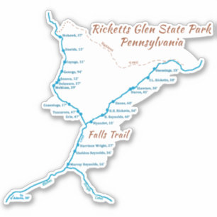 Adesivo Rickets Glen SP - Falls Trail (médio)