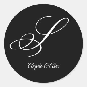 Adesivo Rico Caligrafia de Casamento - Letra S Monograma