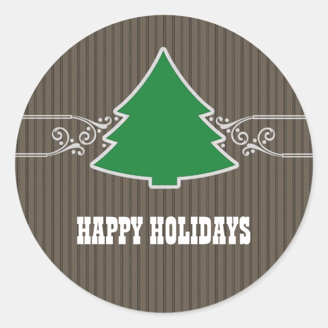 Adesivo Rico de árvores de Natal (Frente)