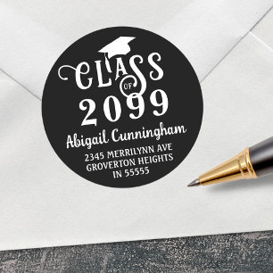 Adesivo Rico de Graduação Classe Ano Endereço de Devolução