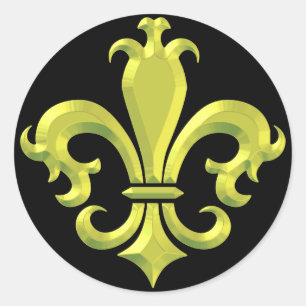 Adesivo Rico Fleur de LIs Dourado Nova Orleans