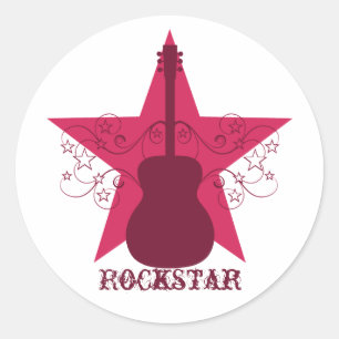 Adesivo Rico Guitar Star Rode Stickers, Magenta