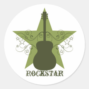 Adesivo Rico Guitar Star Swirls Stickers, Verde