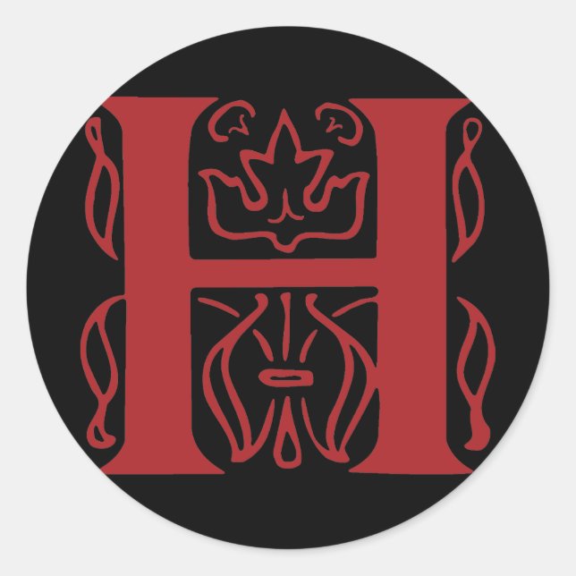 Adesivo Rico - Letra H (Frente)