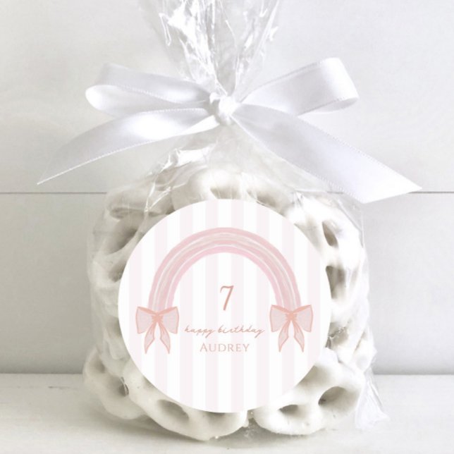 Adesivo Rico Rainbow Arcos cor-de-rosa Coquette Aniversári (Criador carregado)