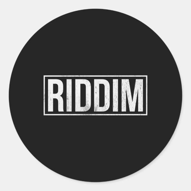 Adesivo Riddim Dubstep Edm Headbanger Bass Rave Festival (Frente)
