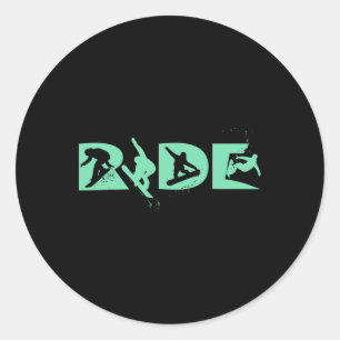 Adesivo Ride Snowboard Engraçado Snowboard Snowboarder Gif