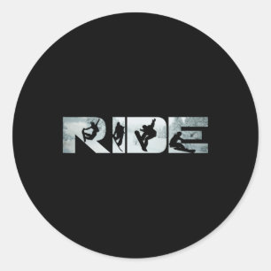 Adesivo Ride Snowboards Tee Engraçado Snowboard Lover
