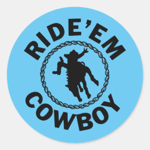 Adesivo Ride'em Cowboy - Rodeio Ocidental
