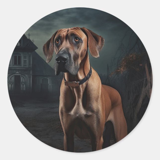 Adesivo Ridgeback Ridgeback Halloween Ascary (Frente)