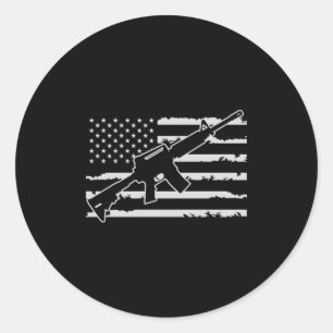Adesivo Rifle Arma Americana Bandeira