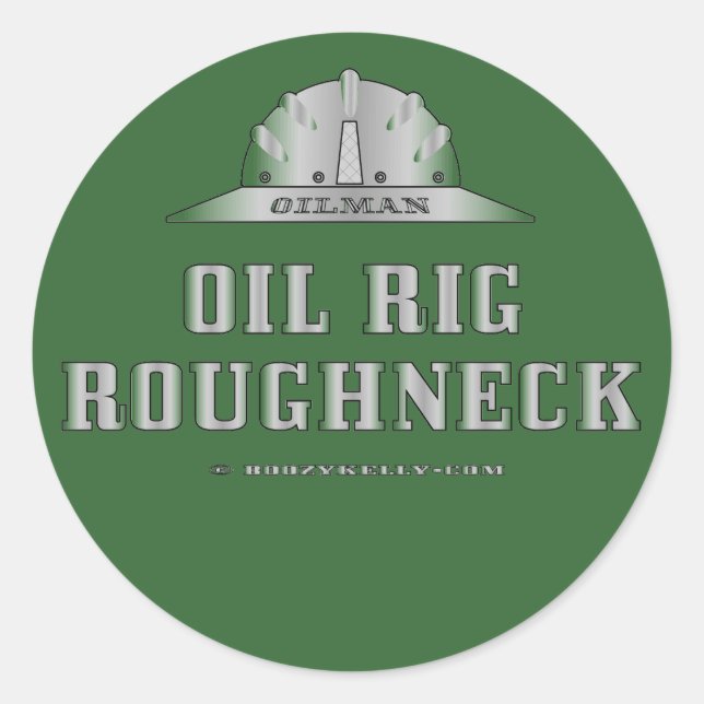 Adesivo Rig. Óleo Roughneck,Vinheta De Oilfield,Óleo Do Ma (Frente)