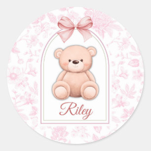 Adesivo Riley Design de Enfermeiro de Urso Rosa Personal