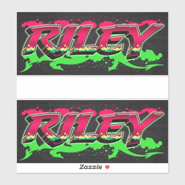 Adesivo Riley Vorname Name Graffiti Aufkleber Sticker (Folha)
