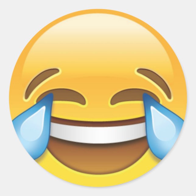 Adesivo Rindo de Lágrimas de Choro de Joy emoji (Frente)