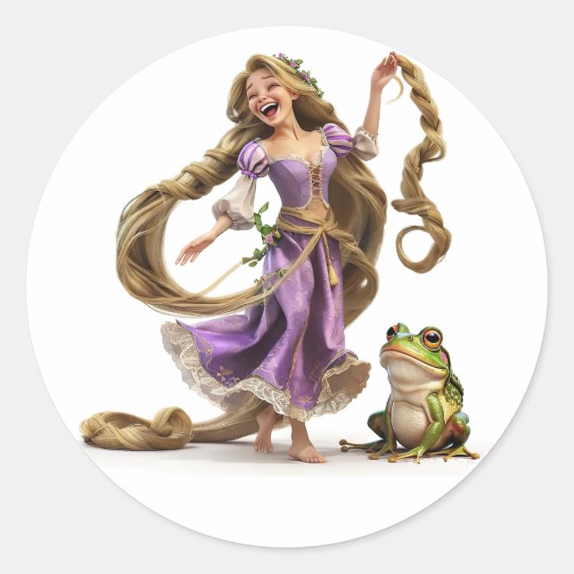 Adesivo Rindo de Rapunzel (Frente)