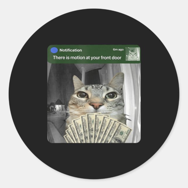 Adesivo Ring Cat With Motion Meme  (Frente)