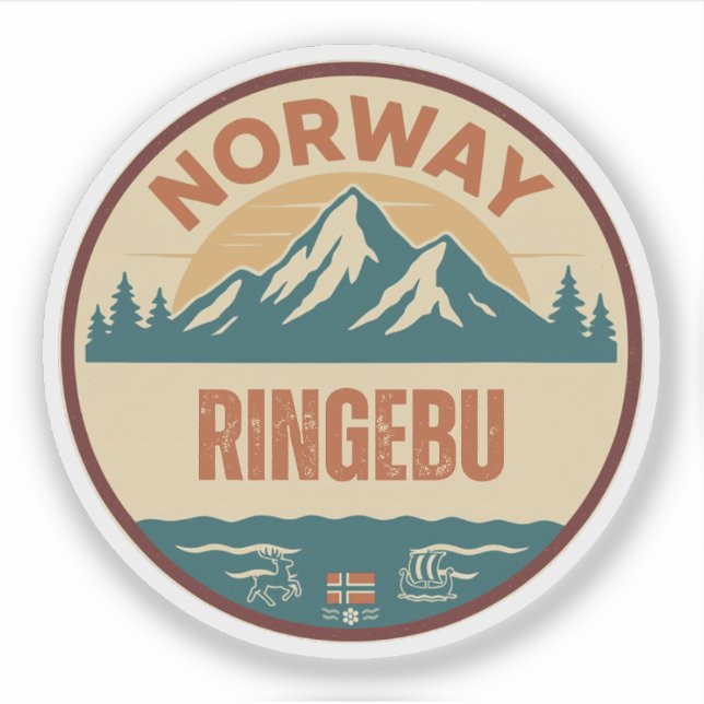 Adesivo Ringebu, Noruega Noruega (Frente)