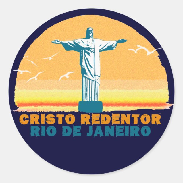 Adesivo Rio - Corcovado - Jesus Cristo o Redentor (Frente)