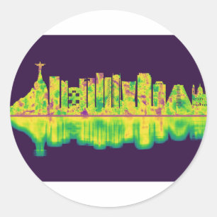 Adesivo Rio de Janeiro Brazil Skyline