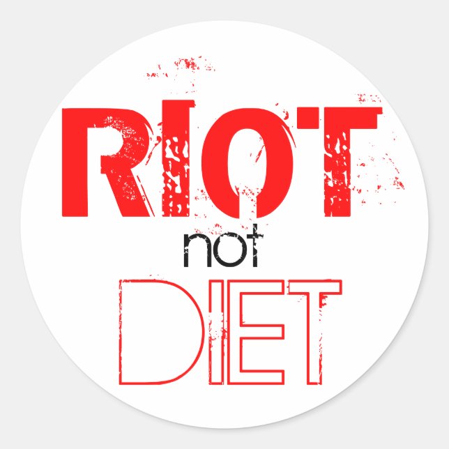 Adesivo RIOT not DIET (Frente)