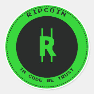Adesivo RipCoin - No Código Nós Confiamos