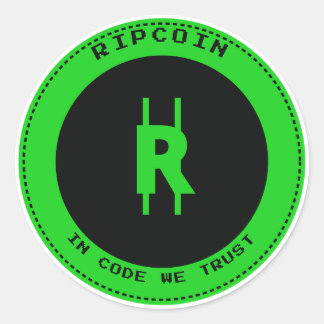 Adesivo RipCoin - No Código Nós Confiamos