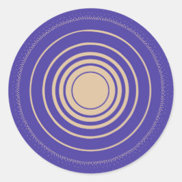Adesivo Ripple, Anéis, Círculos Concentrados, Dourado, Rox