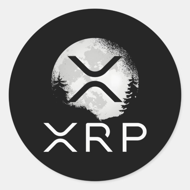 Adesivo Ripple Coin Xrp Razão Moon Cryptocurrency Bull Mãe (Frente)