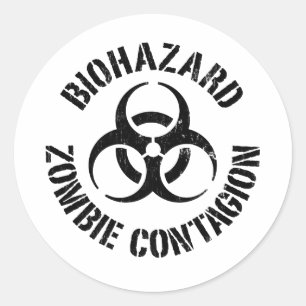 Adesivo Risco biológico: Vinheta de Contagion Zombie