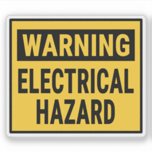 Adesivo Risco elétrico de aviso