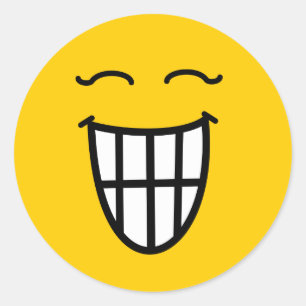 Adesivo Riso com sorriso toothy