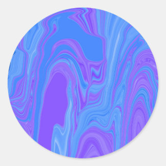 Adesivo Ritmo de Abstrato de Arte Colorida em Roxo e Azul